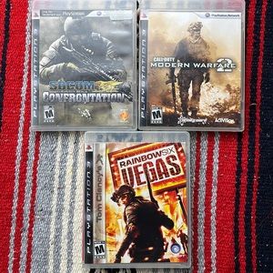 Bundle of 3 PS3 Games | Tactical Shooter Bundle | Socom COD Rainbow Six